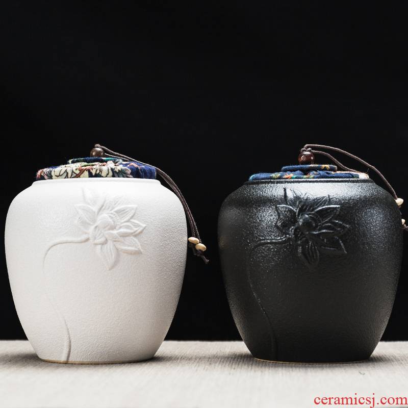 NiuRen ceramic tea pot small seal pot black tea tea pot coarse TaoCun tank general tea caddy fixings