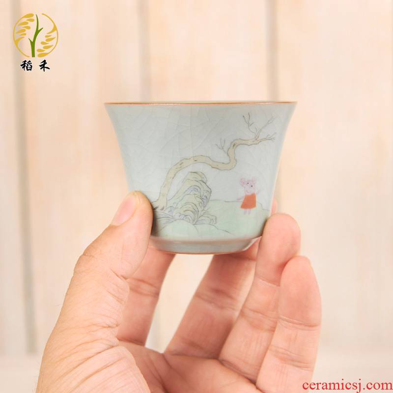 Jingdezhen ceramic piggy page for paggy social creative your up tea cup teapot master cup sample tea cup