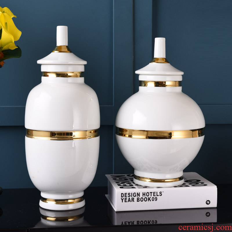 I and contracted ceramic creative storage tank furnishing articles vase European sitting room porch ark, home decoration decoration