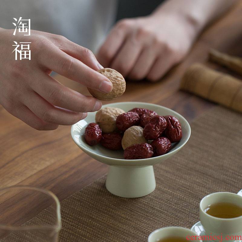 Jingdezhen plant ash glaze ceramic tea of disk small kung fu tea set all the parts tea taking ground zero