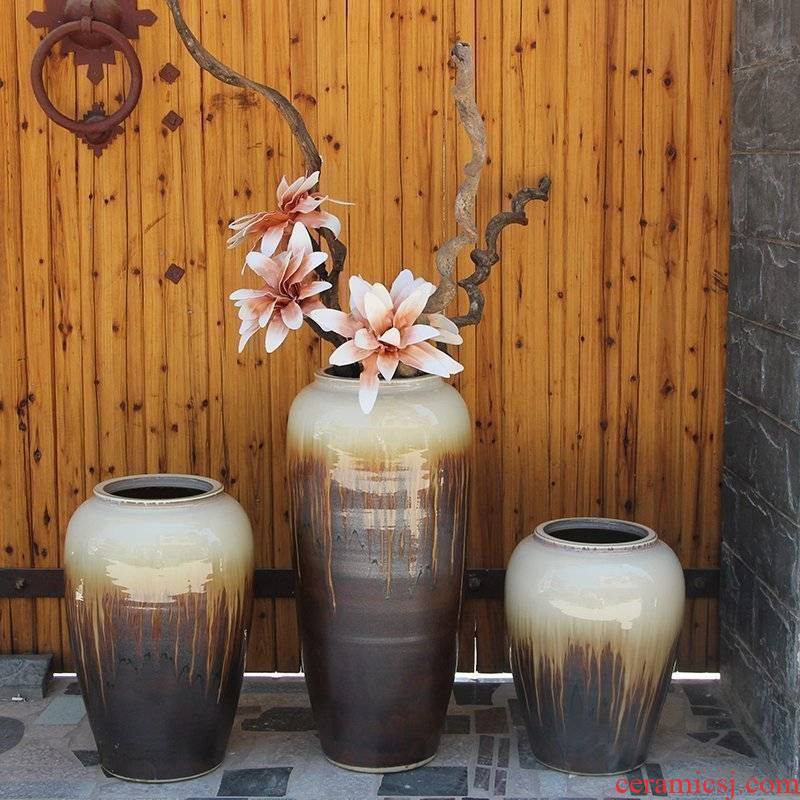 Color glaze up ceramic floor vase vase stylish sitting room hotel villa place large vases, flower arrangement