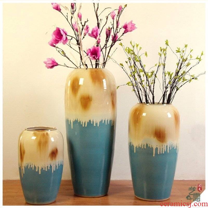 Landing a large ceramic vase furnishing articles contracted and I sitting room dry flower arranging flowers porcelain hotel villa decoration POTS