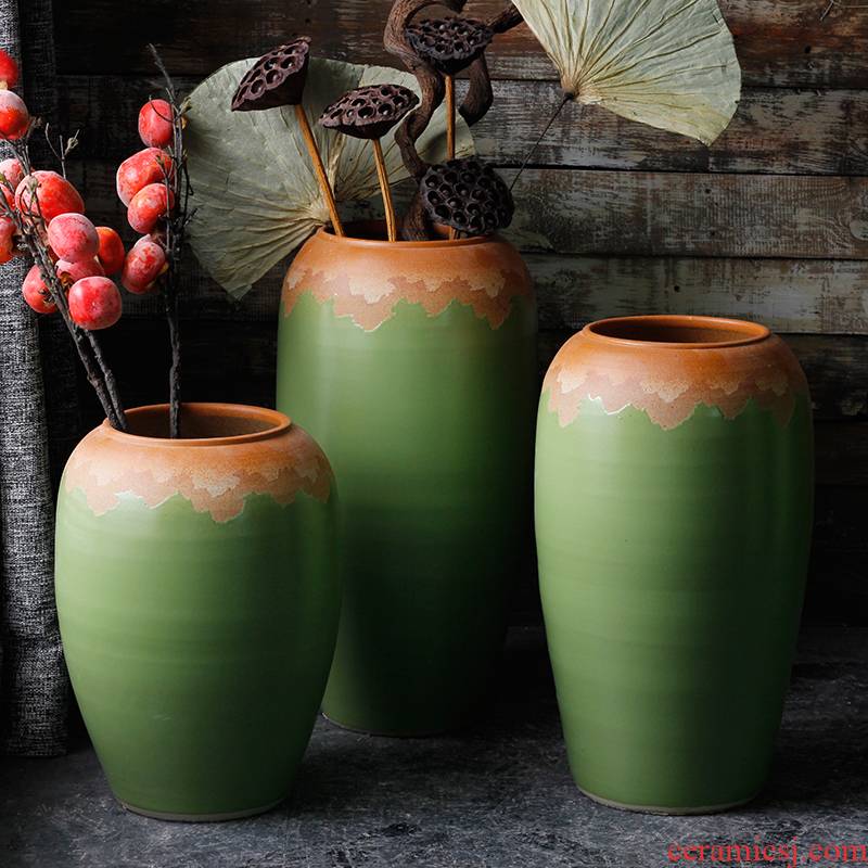 Modern new Chinese be born vase American home furnishing articles courtyard garden hydroponic ceramic flower pot sitting room adornment