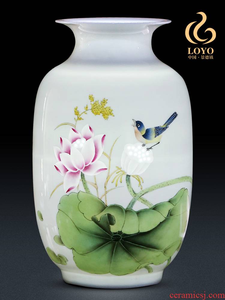 Jingdezhen ceramics hand - made vases, flower arranging dried flowers sitting room of Chinese style household TV ark, porch decoration furnishing articles