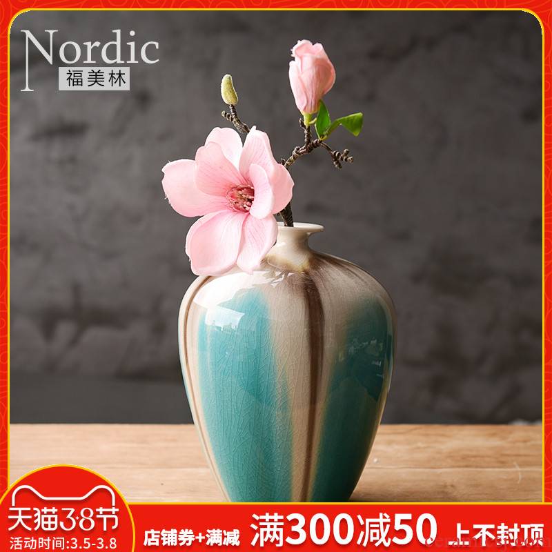Jingdezhen ceramic vases, new Chinese style up flower arranging flowers, the sitting room TV ark, desktop household adornment furnishing articles