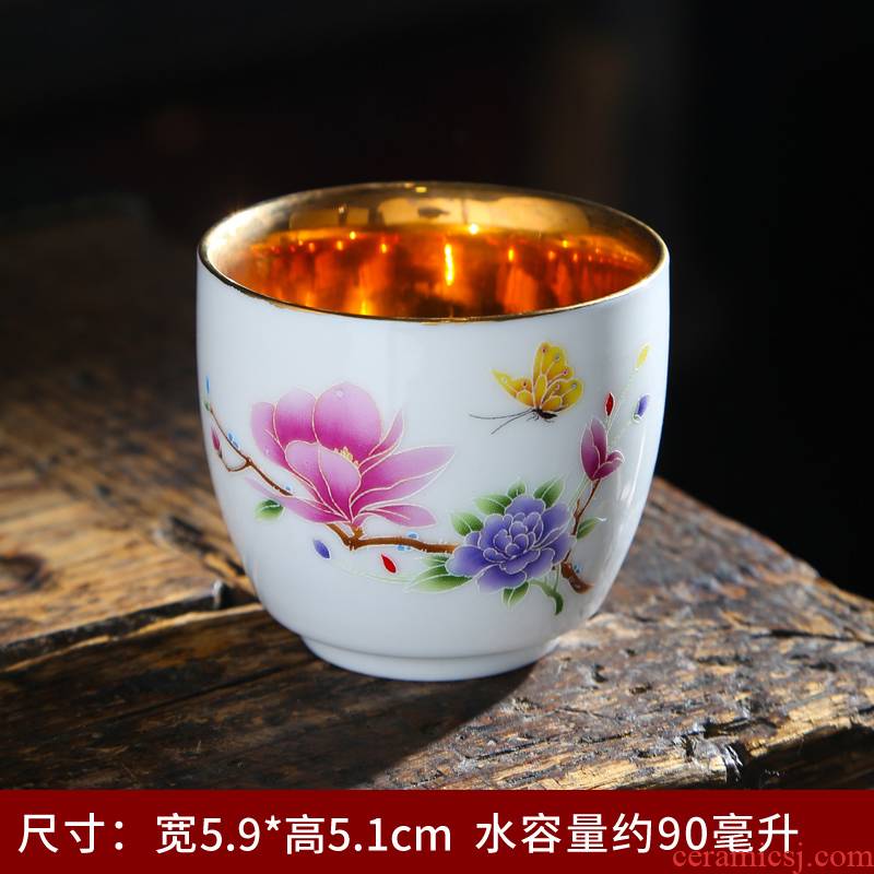 Suet jade white porcelain cups from the single 6 pack of household ceramics pu sample tea cup custom master CPU