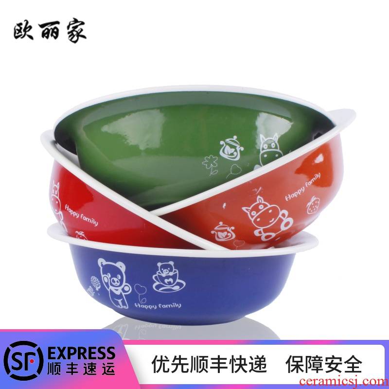 20-22 enamel enamel with freight insurance 】 【 cartoon small bowl of soup pot soup bowl of fruit basin heating heating