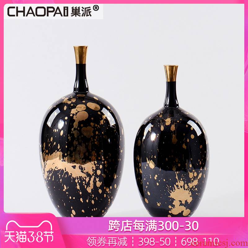 New classical light key-2 luxury porcelain pot furnishing articles modern example room vases, flower arranging a China TV ark of tea table accessories