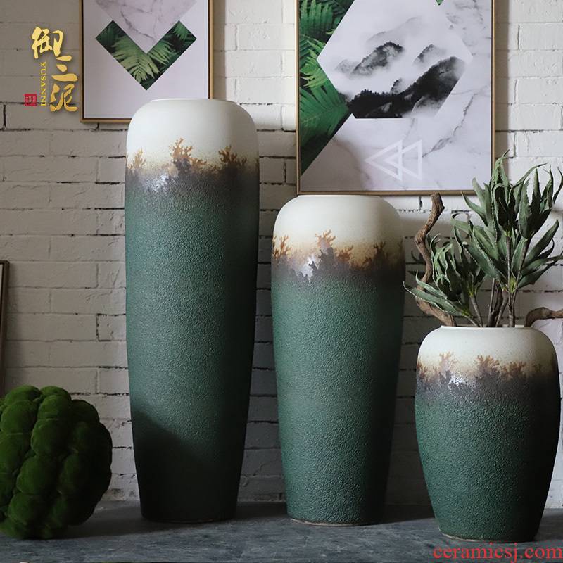 Ceramic vase of large sitting room simulation flower flower arranging furnishing articles contracted and I European retro dried flowers villas suit