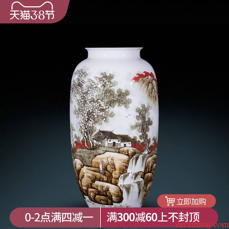 Jingdezhen ceramics hand - made vases, flower arranging high furnishing articles classical Chinese style household decoration decoration large living room