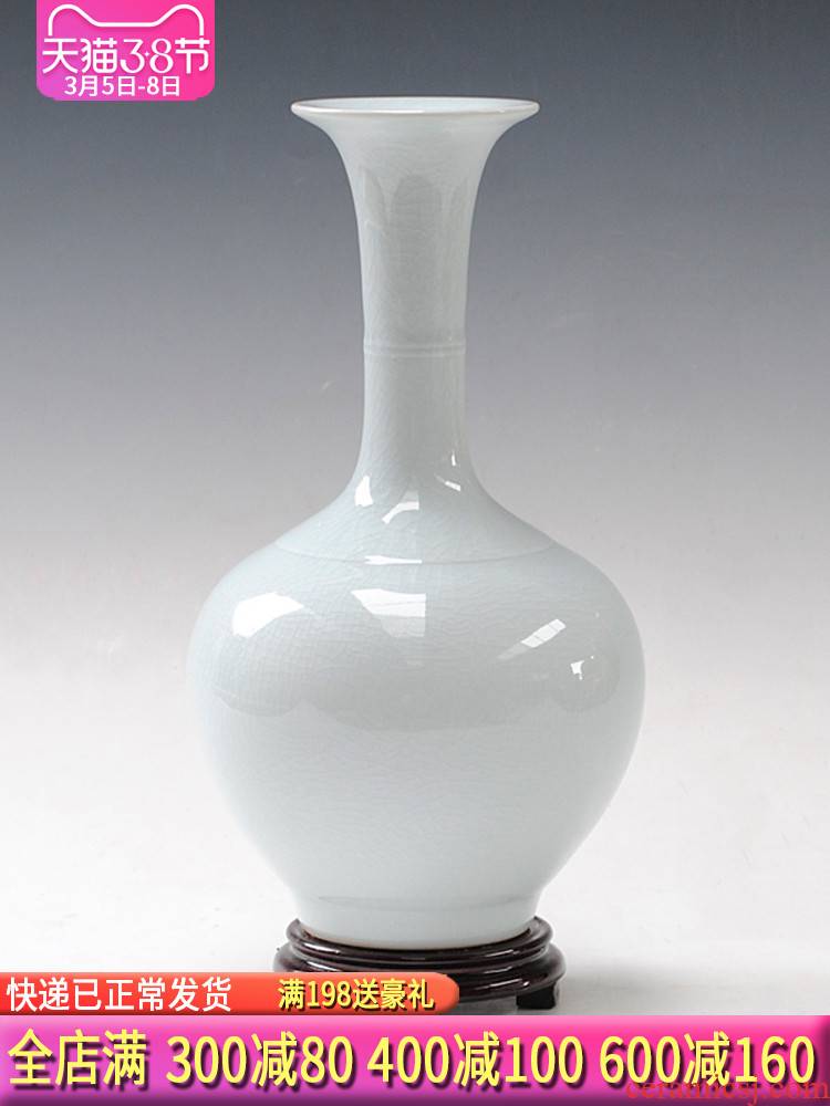 Jingdezhen ceramics color glaze ice crack white vase modern fashion crafts home decoration items