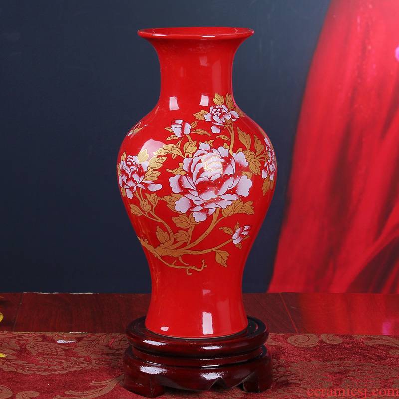 Jingdezhen ceramic floret bottle of red wine rack furnishing articles I and contracted the sitting room porch place flower arranging Chinese style decoration