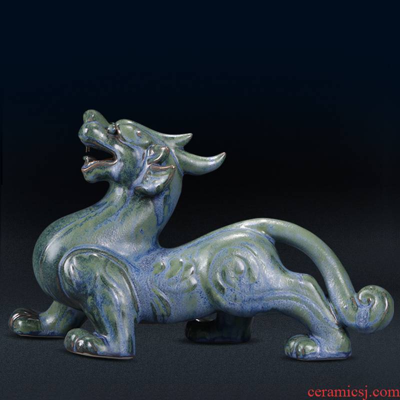 Jingdezhen ceramics imitation bronze, the mythical wild animal office furnishing articles lucky new Chinese style and the sitting room porch feng shui decorations
