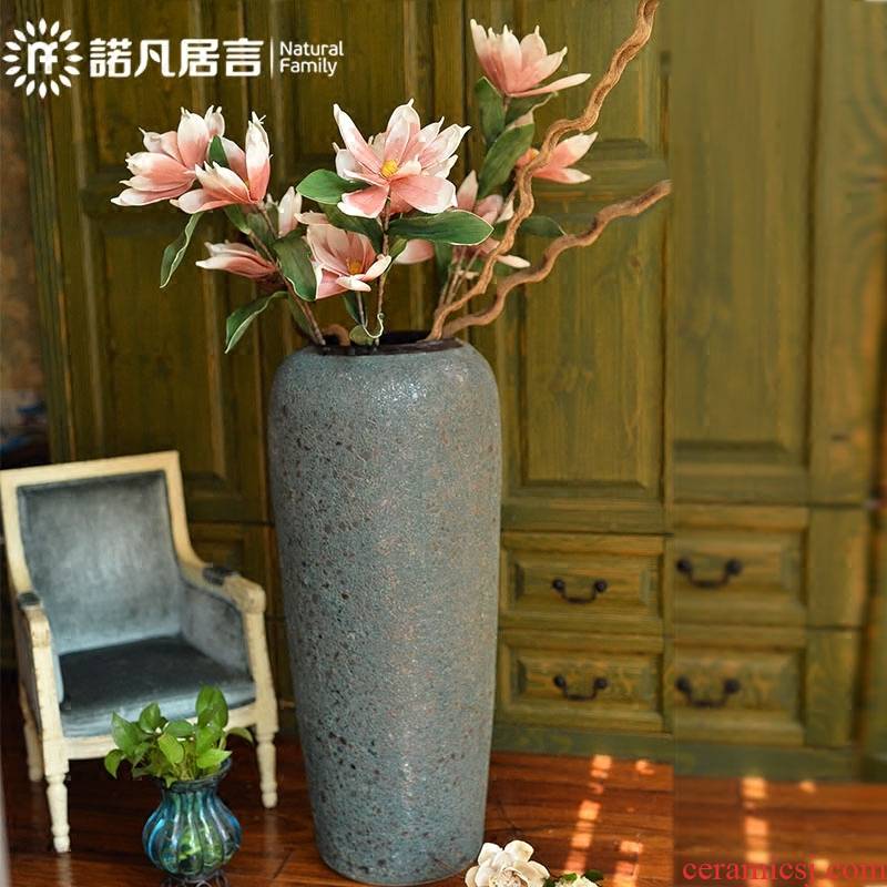 Restoring ancient ways of jingdezhen ceramic big vase landed dried flower arranging flowers manual coarse pottery archaize large sitting room place hotel