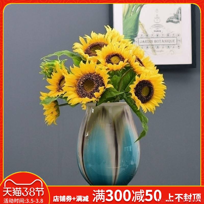 Jingdezhen ceramic vases, flower vase furnishing articles sitting room dry flower vases, flower implement I and contracted household decorations