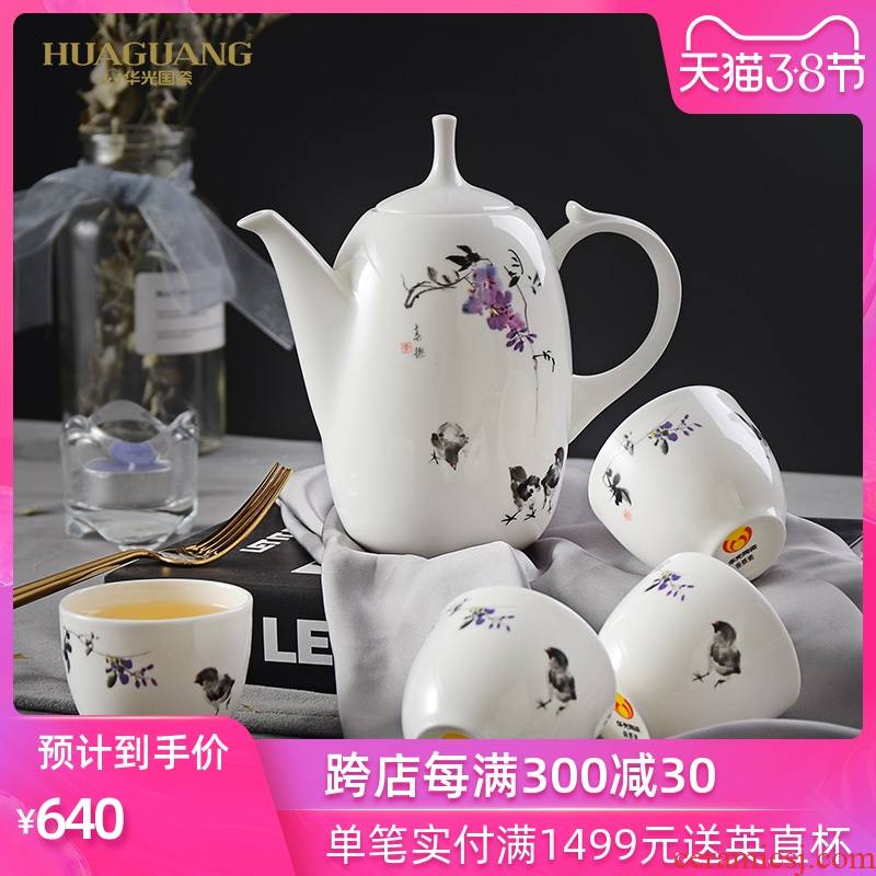 Uh guano ceramic west tea 's spring 5 skull porcelain tea sets suit ipads China gift box