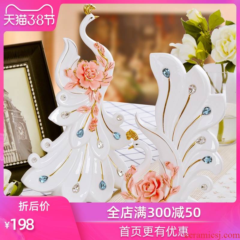 Creative household soft outfit decoration wedding gift sitting room adornment ark place ceramics decoration the see the order of the phoenix