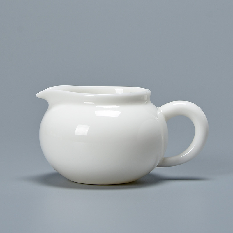 Jun ware fair dehua white porcelain cup large pure color points kung fu tea tea is tea sea accessories ceramic cup
