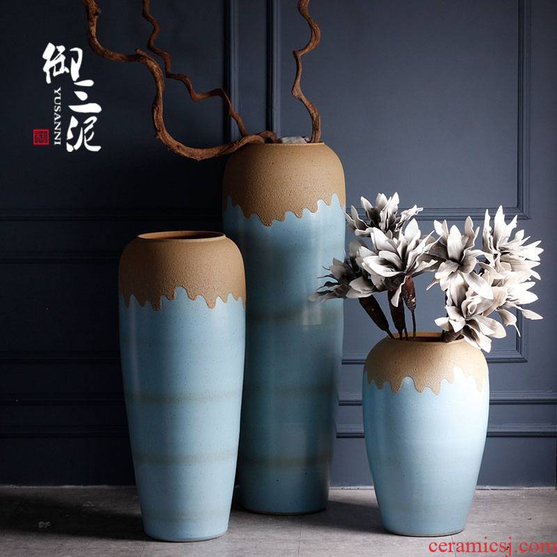 Dried flower adornment furnishing articles contracted Nordic creative home furnishing articles courtyard garden flowerpot American European ceramic decoration