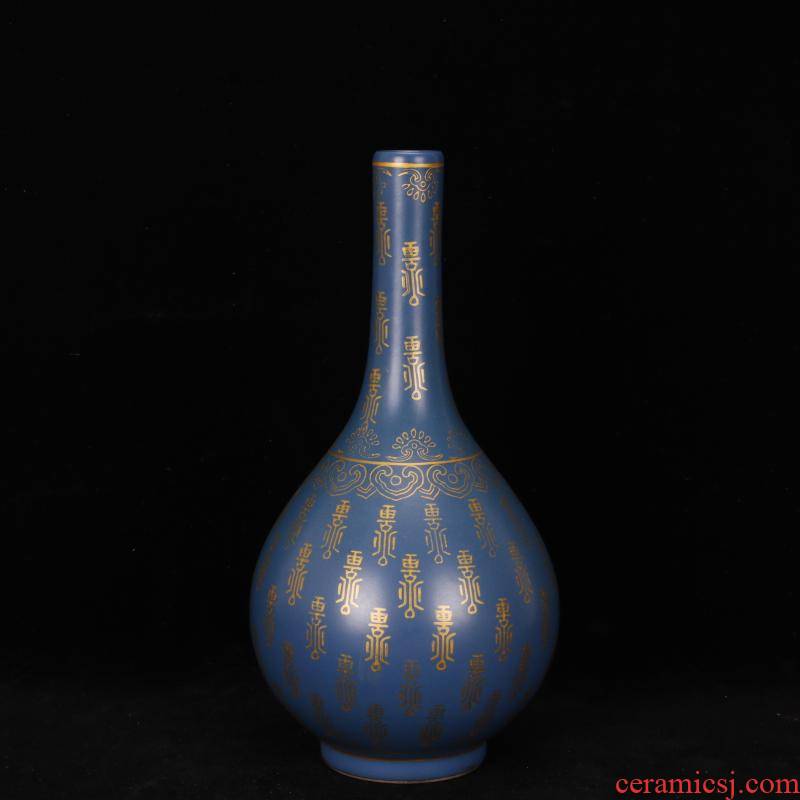 Jingdezhen imitation of the qing dynasty antique antique old goods Wan Shouwen vases, ancient Chinese style restoring ancient ways is sitting room ark of desk furnishing articles