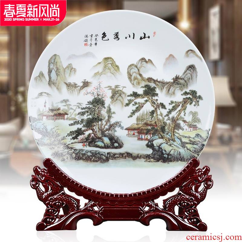 14 inches large ceramics hang dish plate decoration plate sit plate plate decoration creative home furnishing articles arts and crafts