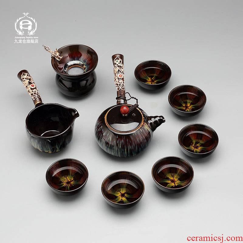 DH jingdezhen ceramic kung fu tea set tea home sitting room teapot tea restoring ancient ways is a whole set of cups