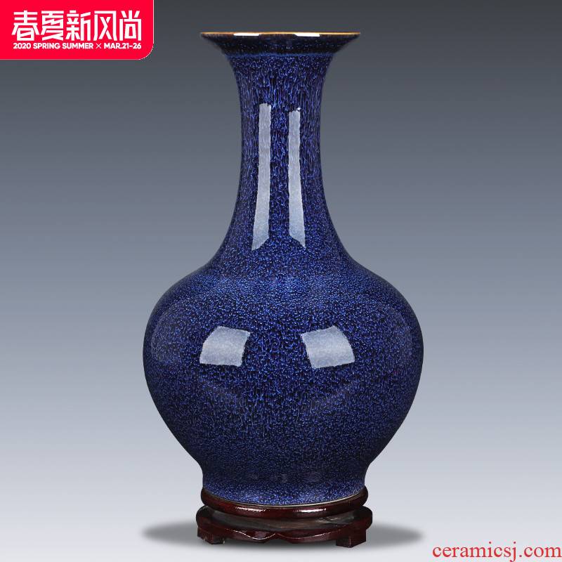 Jingdezhen ceramic vase furnishing articles creative variable blue porcelain porcelain flower arrangement sitting room Chinese style household ornaments