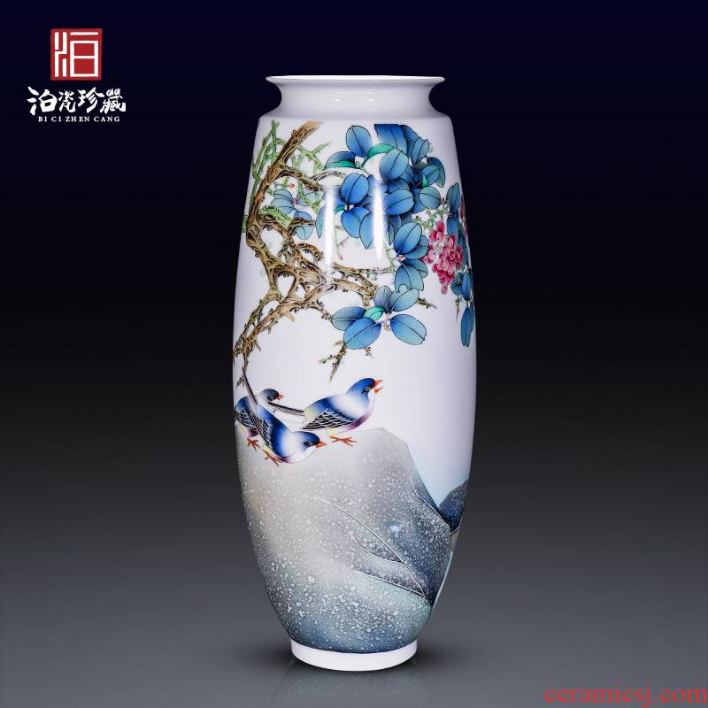 Jingdezhen ceramics hand - made pastel flower arranging landing big new Chinese style household vase sitting room bedroom collection furnishing articles
