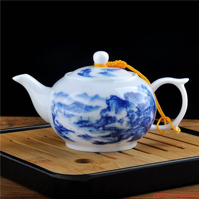 Jingdezhen ceramic teapot small kung fu tea, green tea, black tea teapot 350 ml