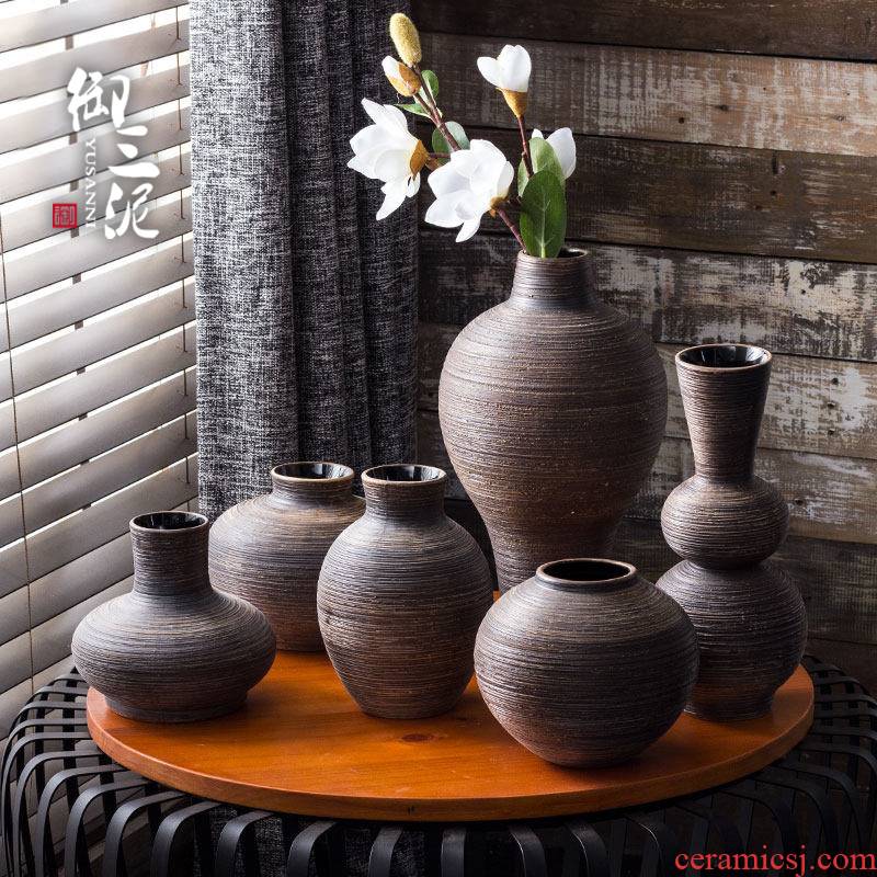 Jingdezhen ceramic vases, small pure and fresh and contracted flower implement dry flower hydroponic flower sitting room of Chinese style restoring ancient ways zen furnishing articles