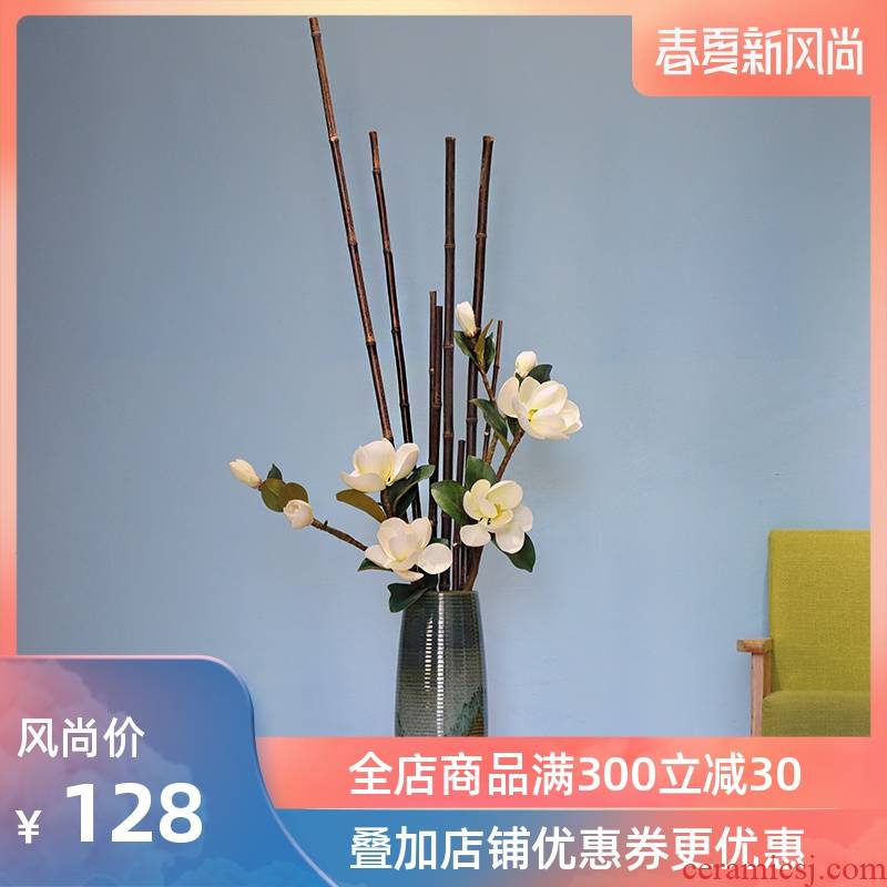 Jingdezhen modern European contracted decorate ceramic vase landing big sitting room, the dried flower arranging flower art