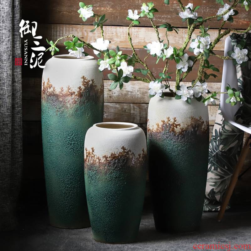 Jingdezhen ceramic furnishing articles contracted and I creative home sitting room put fake flowers, dried flower adornment furnishing articles Nordic vase