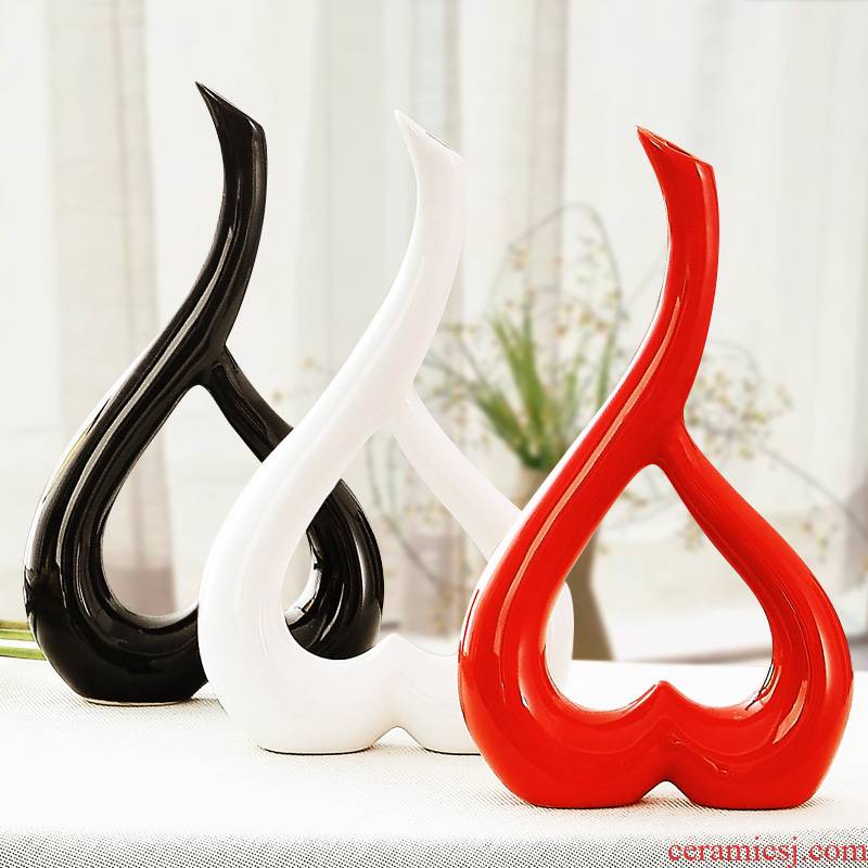 Creative I and contracted fashion home decoration decoration furnishing articles desktop sitting room furnishings ceramic vases, flower receptacle