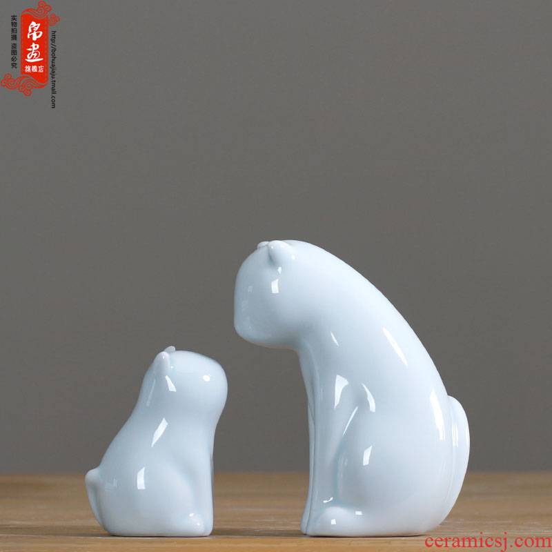 Jingdezhen ceramic furnishing articles spirit animal plutus cat wedding gift decoration decorative household act the role ofing is tasted sitting room process