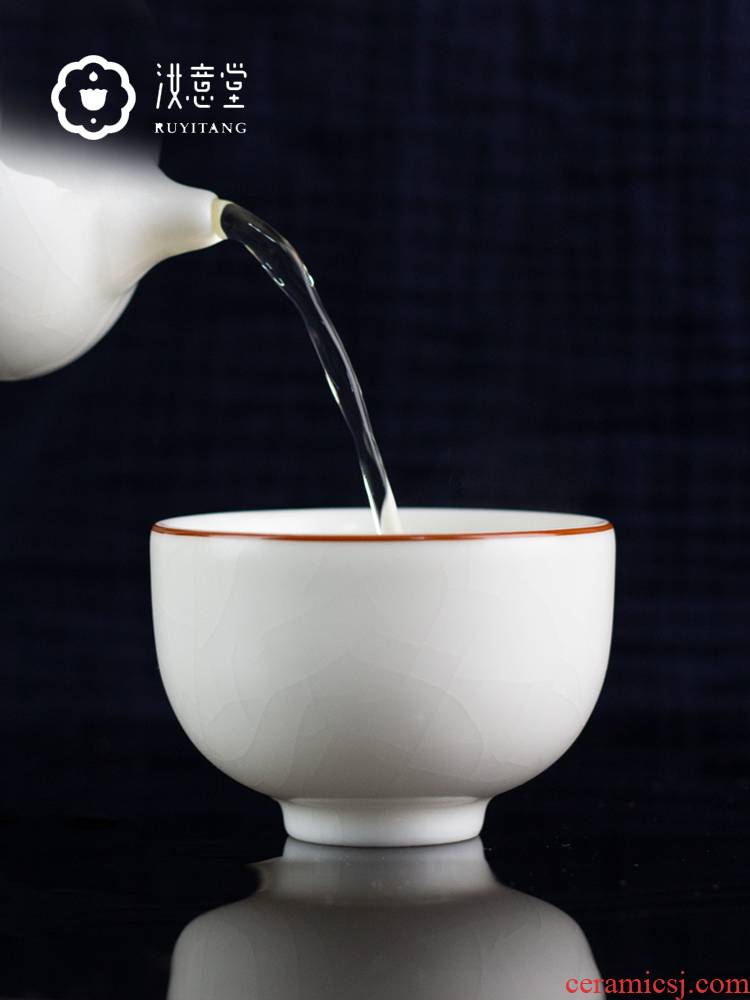 Ru up market metrix who cup of the porcelain sample tea cup ceramic tea cup personal single cup white piece of kung fu tea tea cup