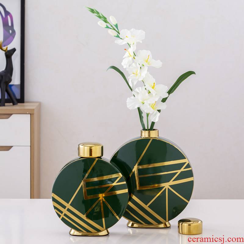 European ceramic vase furnishing articles table dry flower arranging flowers home sitting room porch decoration creative decorations arts and crafts