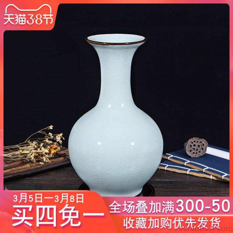 Archaize crack of jingdezhen ceramics glaze flower vase household creative Chinese sitting room adornment handicraft furnishing articles