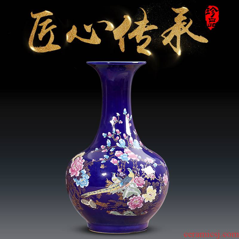 Jingdezhen ceramics flower vase creative modern home sitting room adornment of TV ark, wine home furnishing articles