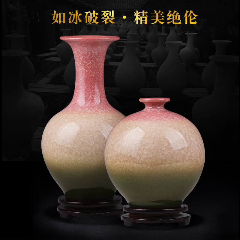 Jingdezhen ceramic vase furnishing articles archaize creative household adornment porcelain flower arranging new Chinese style restoring ancient ways is the living room