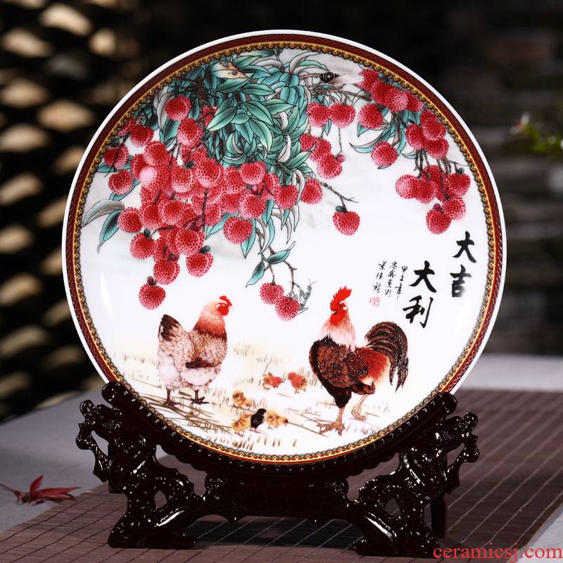 Jingdezhen ceramic decoration plate desk furnishing articles of TV ark, wine decorations household decoration wedding gift