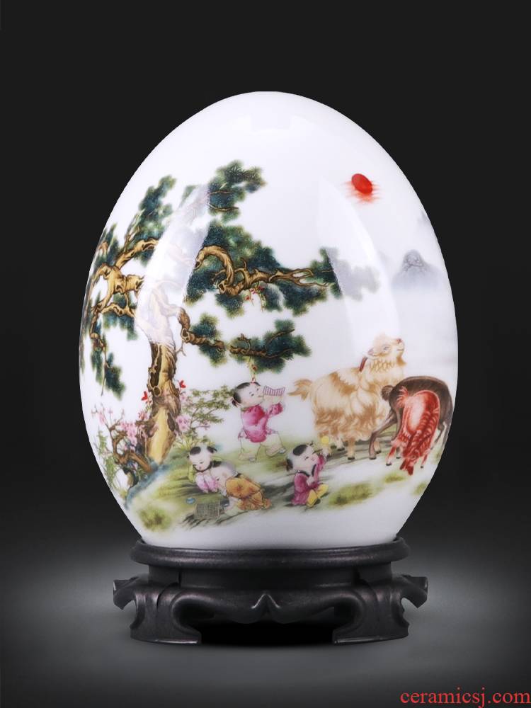 Jingdezhen ceramics egg modern Chinese TV ark, sitting room ark, furnishing articles household act the role ofing is tasted handicraft ornament