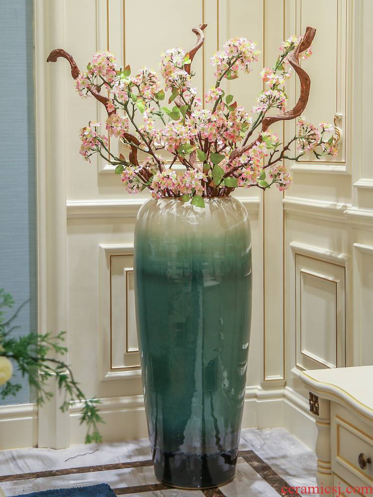 Large vase Nordic jingdezhen ceramic furnishing articles flower arranging flowers is the sitting room TV ark hotel villa decorations