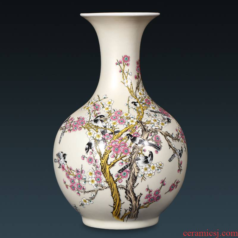 Jingdezhen ceramics vase furnishing articles sitting room flower arranging modern Chinese style household adornment porcelain TV ark