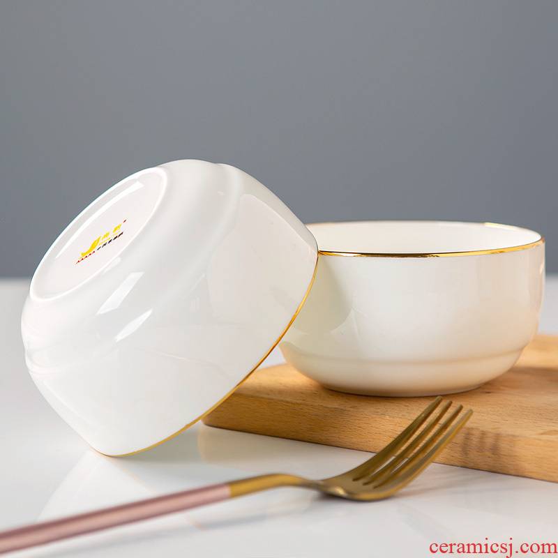 4.5 inch up Phnom penh ipads porcelain household Korean individual white porcelain bowl of jingdezhen ceramic tableware rainbow such as bowl bowl soup bowl