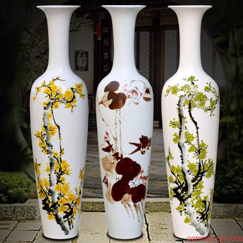 Jingdezhen ceramic hand - made vase contracted landing fresh modern furnishing articles study store opening gifts