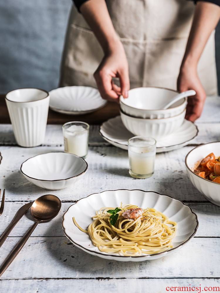 Lototo Japanese Nordic ins picking household ceramics new dishes dish food dish plates mugs