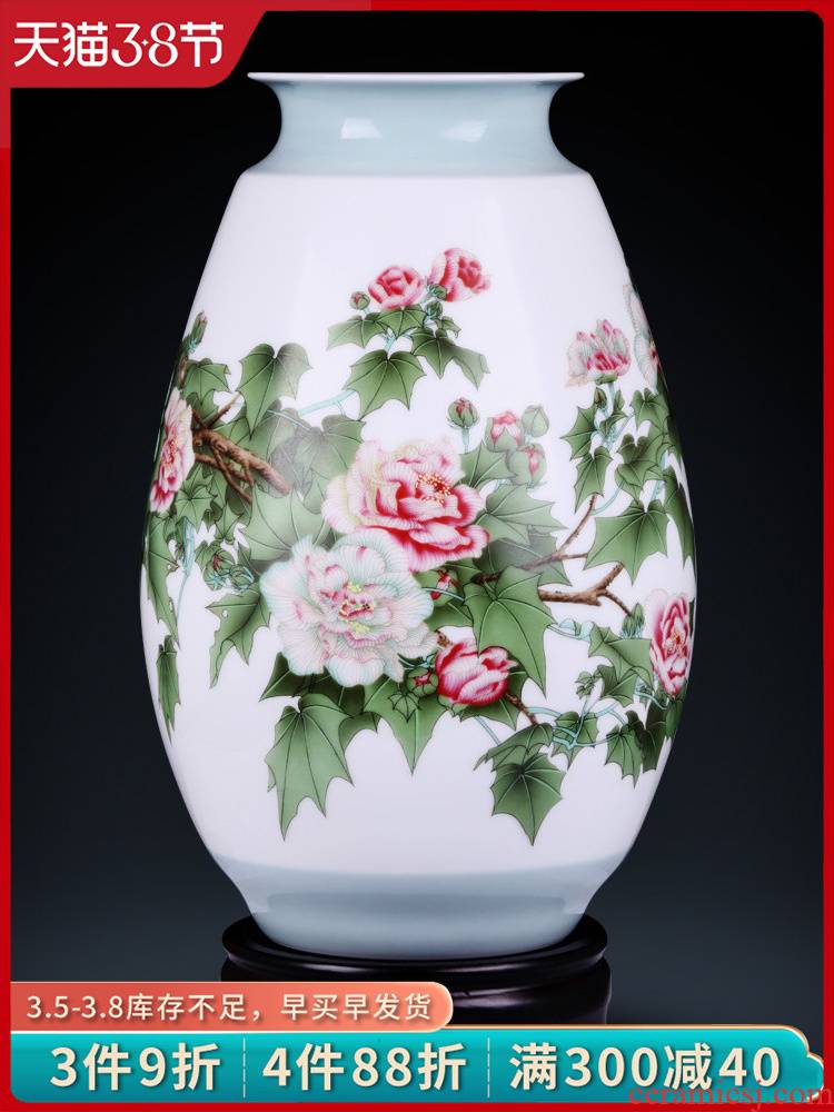 Jingdezhen ceramics, vases, flower arrangement sitting room adornment of new Chinese style household TV ark, furnishing articles wealth and good luck