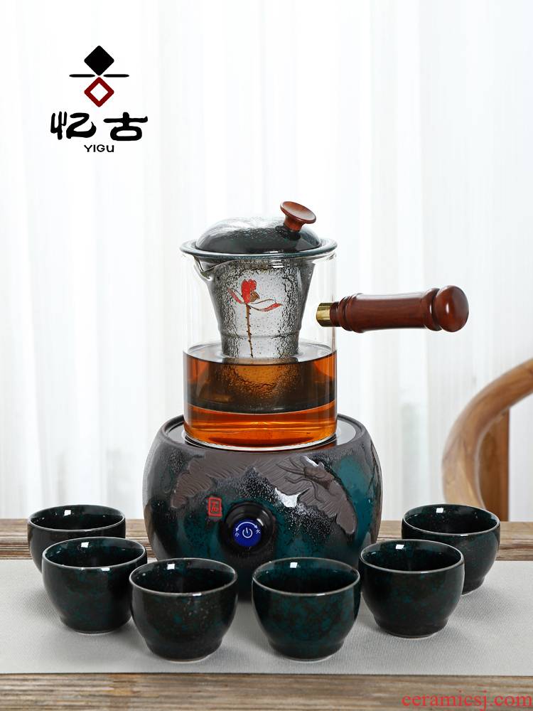 Have the automatic boiling tea machine steam electric TaoLu heat - resistant glass tea stove side of white tea and black tea pot of household