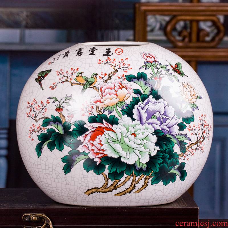 Jingdezhen ceramic vases, rural household decorations sitting room porch porcelain crafts antique European - style furnishing articles