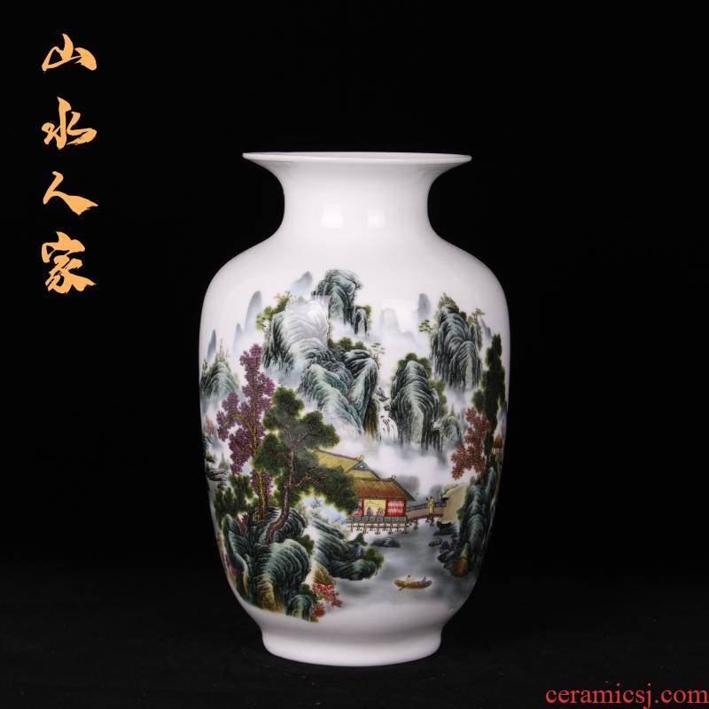 Jingdezhen imitation the qing qianlong years with enamel vase vase planting home sitting room adornment handicraft furnishing articles study
